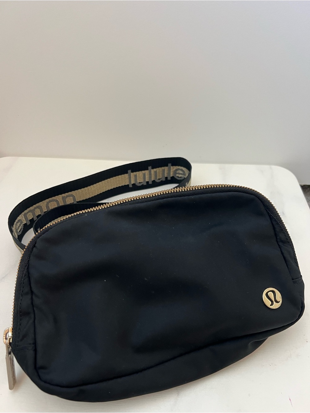 lululemon athletica Black Wristlet Pouch with Branded Strap
